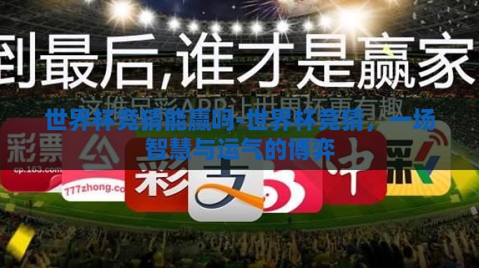 世界杯竞猜能赢吗-世界杯竞猜，一场智慧与运气的博弈