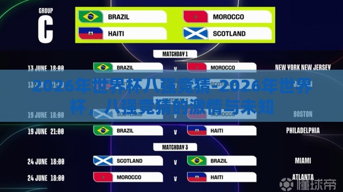 2026年世界杯八强竞猜-2026年世界杯，八强竞猜的激情与未知