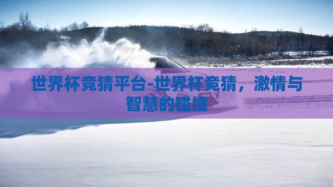 世界杯竞猜平台-世界杯竞猜，激情与智慧的碰撞