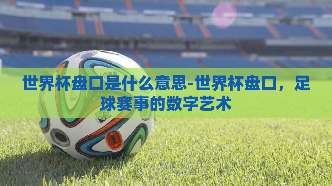 世界杯盘口是什么意思-世界杯盘口，足球赛事的数字艺术