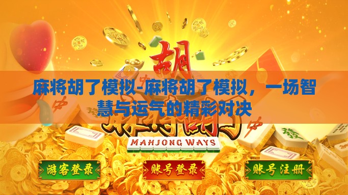 麻将胡了模拟-麻将胡了模拟，一场智慧与运气的精彩对决