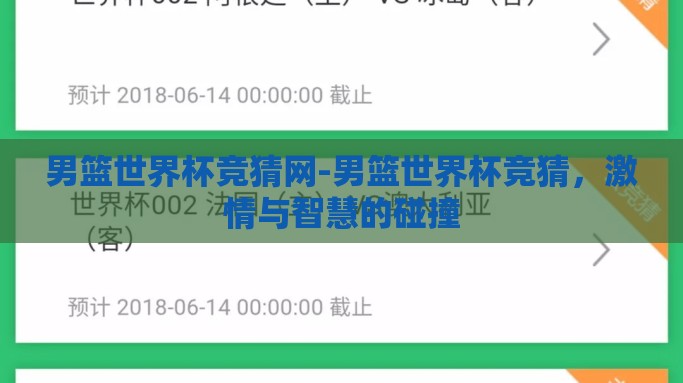 男篮世界杯竞猜网-男篮世界杯竞猜，激情与智慧的碰撞